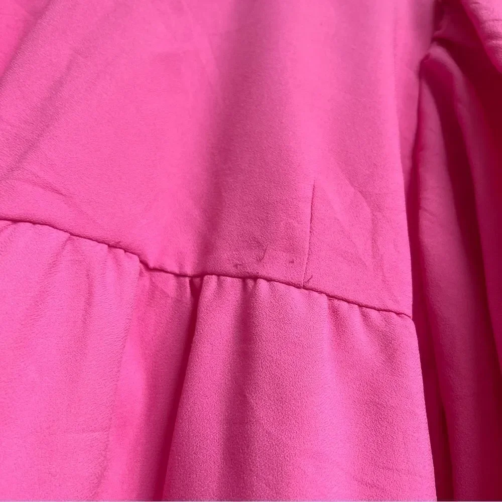 Vintage 1960s Handmade One of a Kind Bubblegum Pink Peterpan Collar Dress